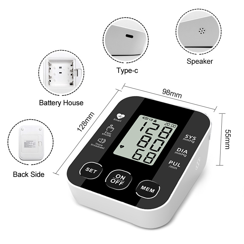 Digital 24 Hours Upper Arm Blood Pressure Monitor Upper Arm Sphygmomanometer Bp Cuff Blood Pressure Monitor bp measuring machine