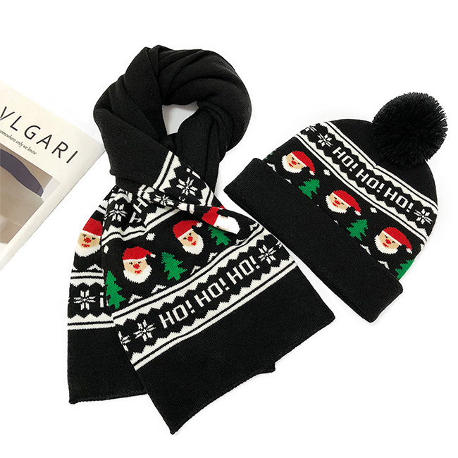 Fashion Beanie Winter Hat Men Winter Warm Set Warm Women Knitted Hat And Knit Scarf Set