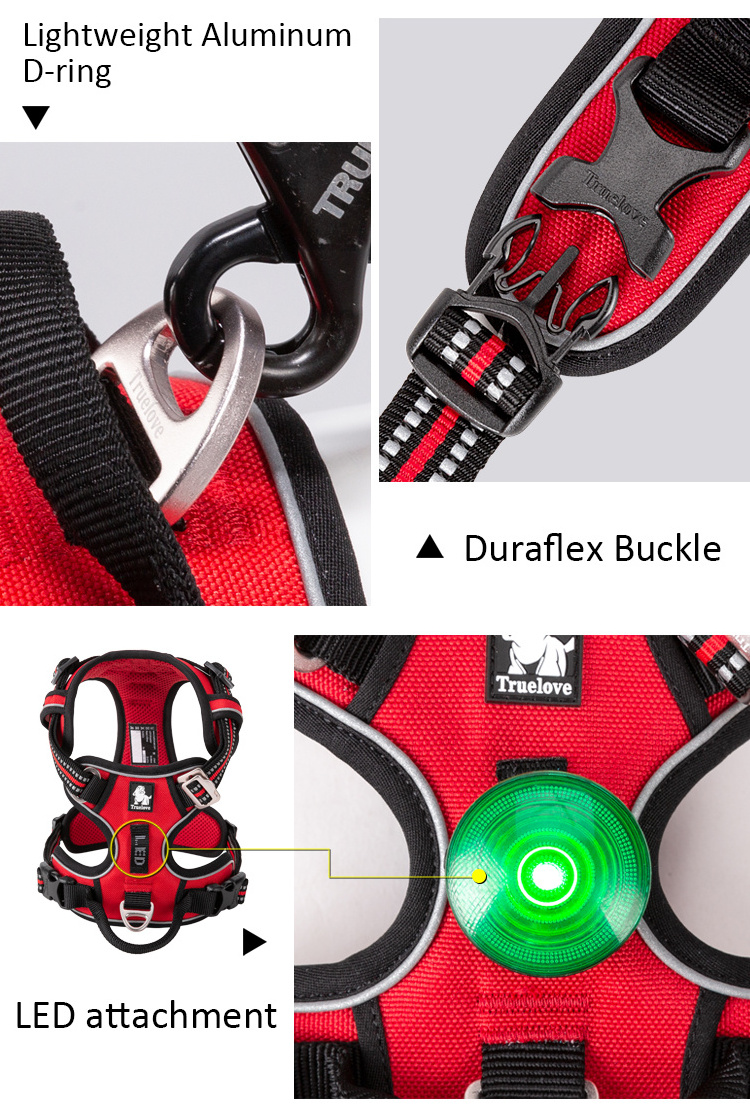 Truelove Wholesale Price Durable Premium Dog Harness Leash Set with Pop Carrier