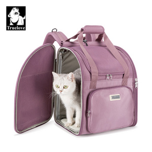 Truelove fashion designer minimalist backpack cat travel luxury shoulder portable foldable cat pet dog bag carrier