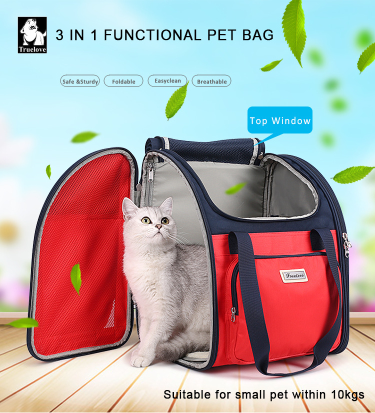 Truelove fashion designer minimalist backpack cat travel luxury shoulder portable foldable cat pet dog bag carrier