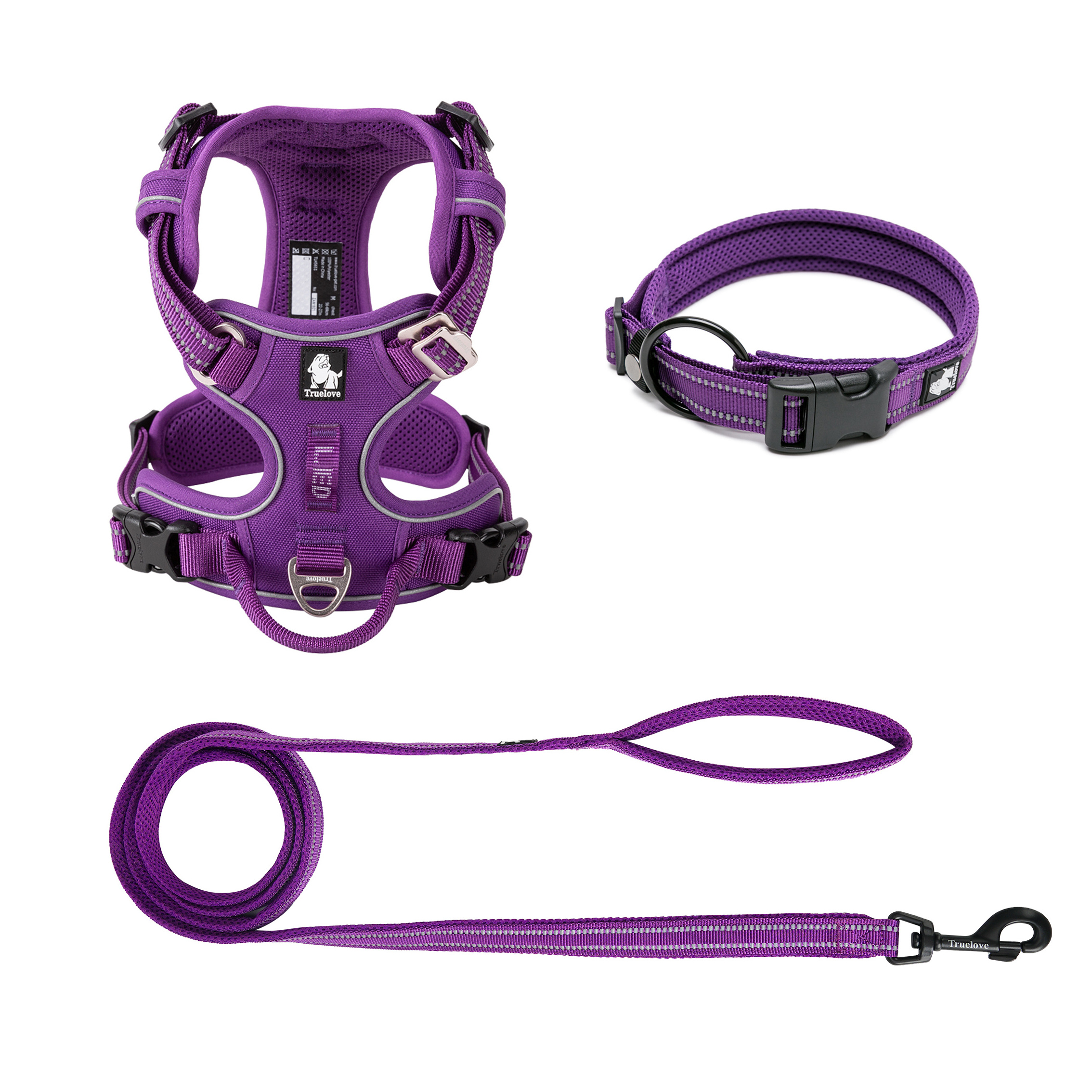 Truelove Wholesale Price Durable Premium Dog Harness Leash Set with Pop Carrier