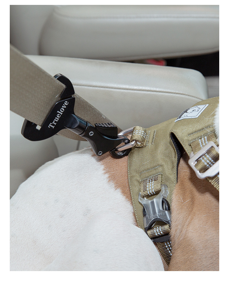 Truelove car seat-belt safety hook for dogs Durable Aluminium Alloy dog leash hook pet safety accessories