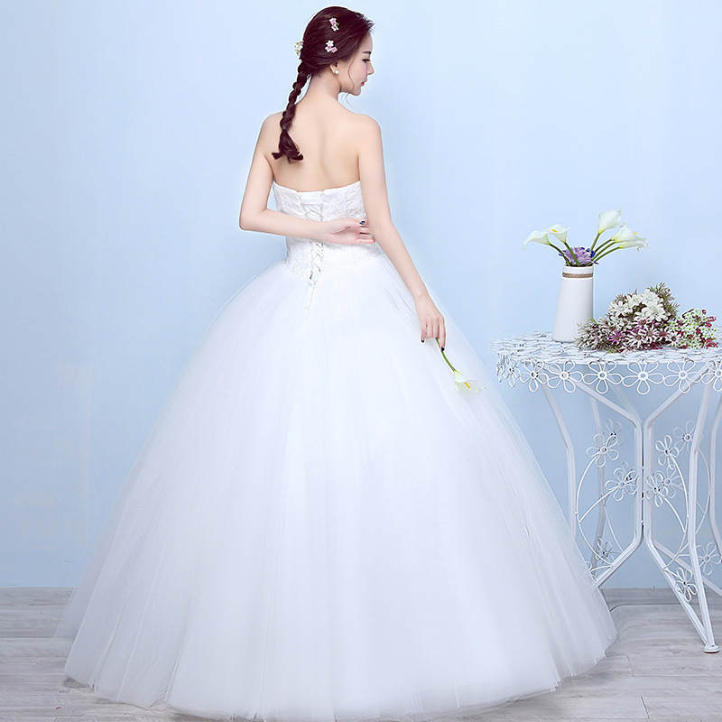 2023 New Bride Cheap  Simple Studio Slimming Plus- size  Wedding Dress Detachable Train Elegant Weeding Dress