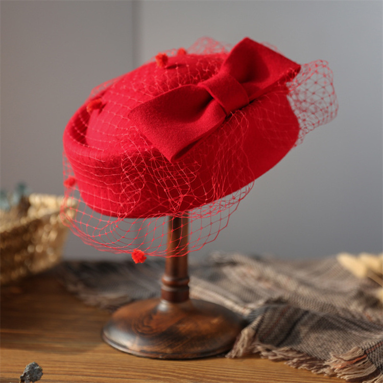 Best Popular Women's Party Hats Elegant Ladies Wool Felt Hats For Wedding Church Daily Women's Winter Hats