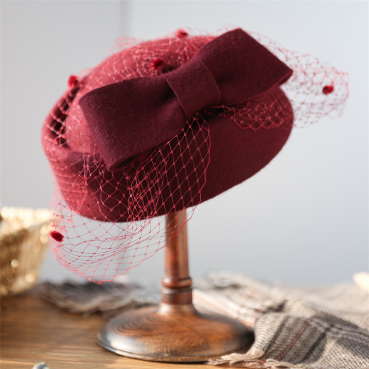 Best Popular Women's Party Hats Elegant Ladies Wool Felt Hats For Wedding Church Daily Women's Winter Hats