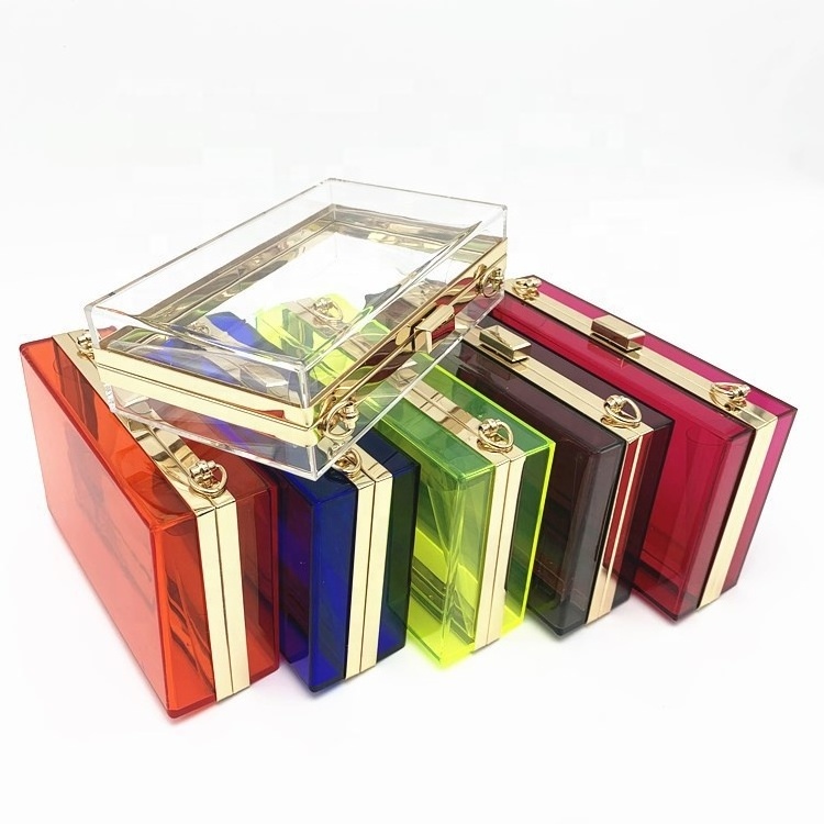 Women Acrylic Clear Purse Cute Transparent Bags Lucite See Through Handbags Evening Clutch Events Bridal Party Gift Bag