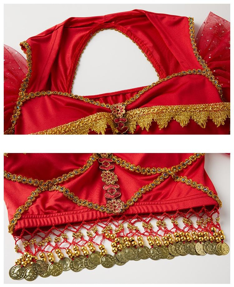 Aladdin Jasmine Princess Stage Dress Belly Dance Practice Gong Costume Performance Suit Elegant Loose Indian Stage Costume