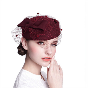 Best Popular Women's Party Hats Elegant Ladies Wool Felt Hats For Wedding Church Daily Women's Winter Hats