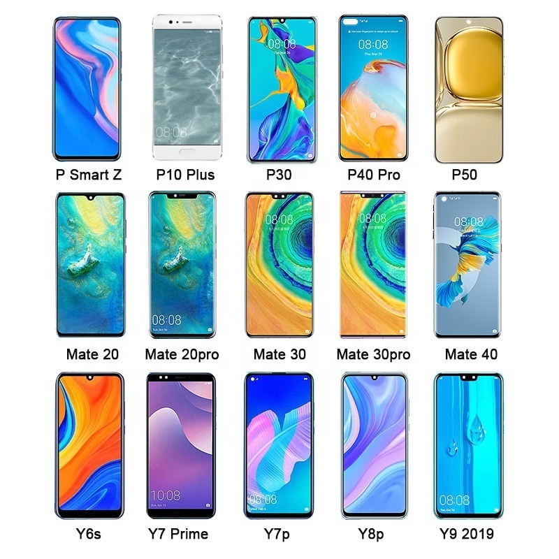 for Huawei P10 P20 Lite P30 P40 Pro P50 LCD for Huawei Mate X 10 20 30 Pro 40 Display for Huawei Nova 5 5i 6 7 Pro 8 8i 9 Screen