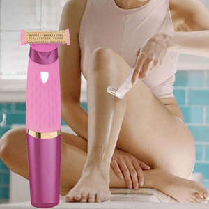 Portable Electric Body Hair Remover for Ladies USB Powered Bikini Trimmer Razor LED Light Eyebrow Trimmer Household Use Women