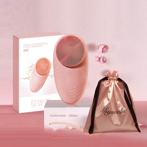 Rechargeable Silicone Sonic Electric Face Cleansing Device ABS Electric Exfoliating Cleaner USB Battery Silicone Brush 1 Pc 73G