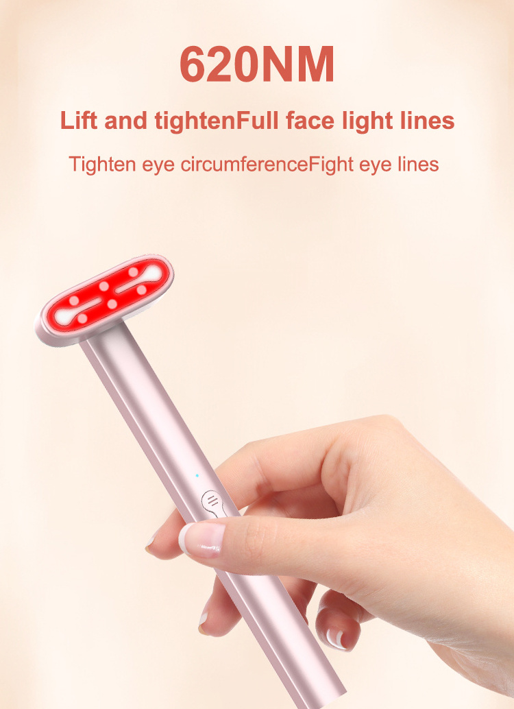 7 C Facial Eye Beauty Tools Red Light Therapy face massager EMS Microcurrent instrument facial lifting and anti-aging wrinkle