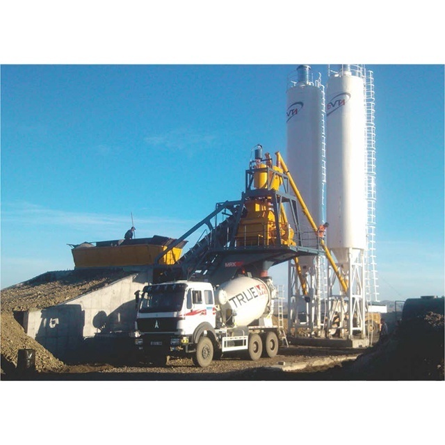 CBP60M/CBP60S small cement mixer automatic stationary mobile mini concrete batching plant prices for sale