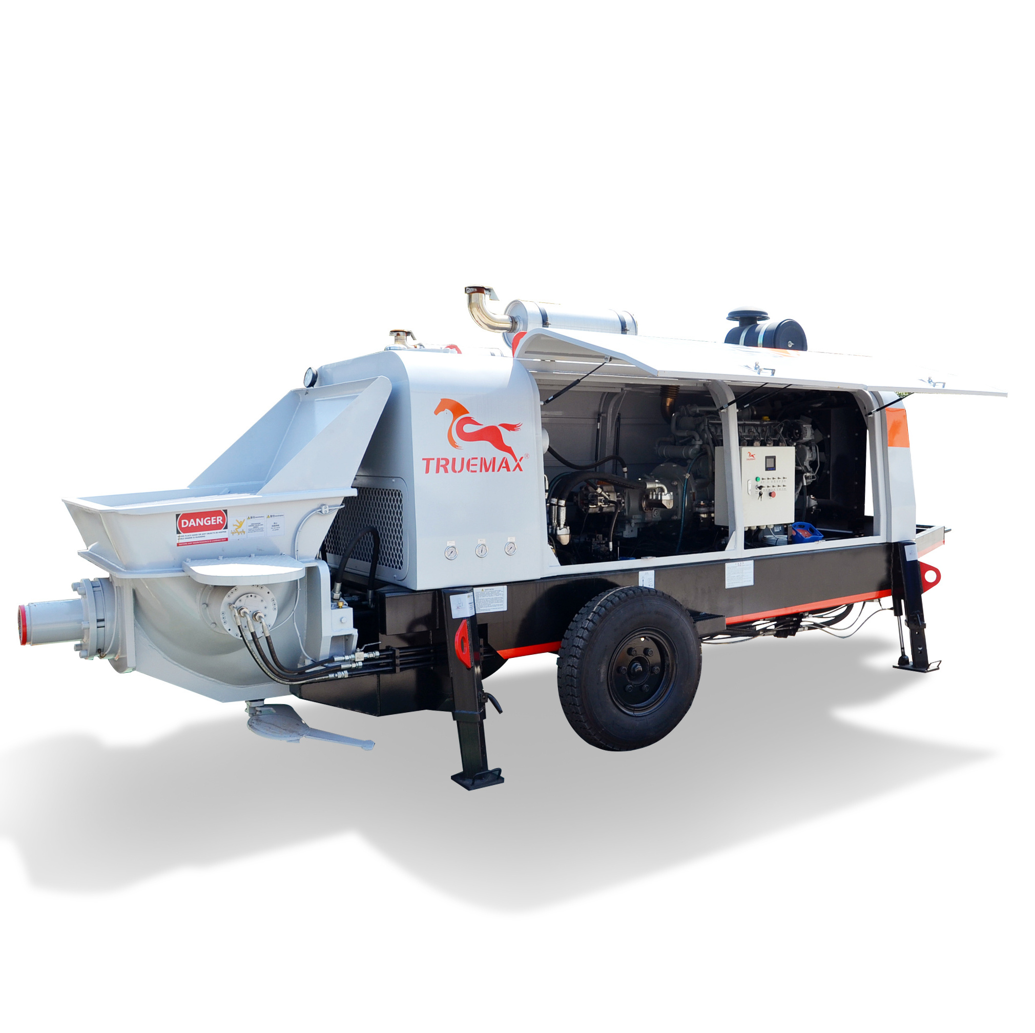 CE certificate SP50.10.60D TRUEMAX stationary diesel cement trailer concrete pumps price of sale