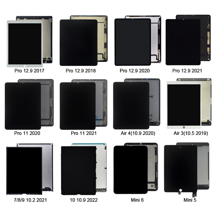 Lcd screen display for ipad pro air 2 air3 9.7 7th 8th 12.9 2020 2nd gen pantalla a1475 a1567 a1652 a1673 a2270 a2229