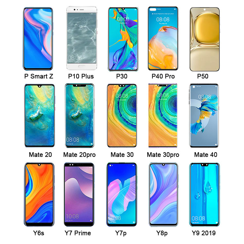 Cellular mobile phone telephone for huawei nova y70 plus 5 t p60 p 50  p50 pro 5g p50pro p 40 pro+ 30 lite screen lcd display