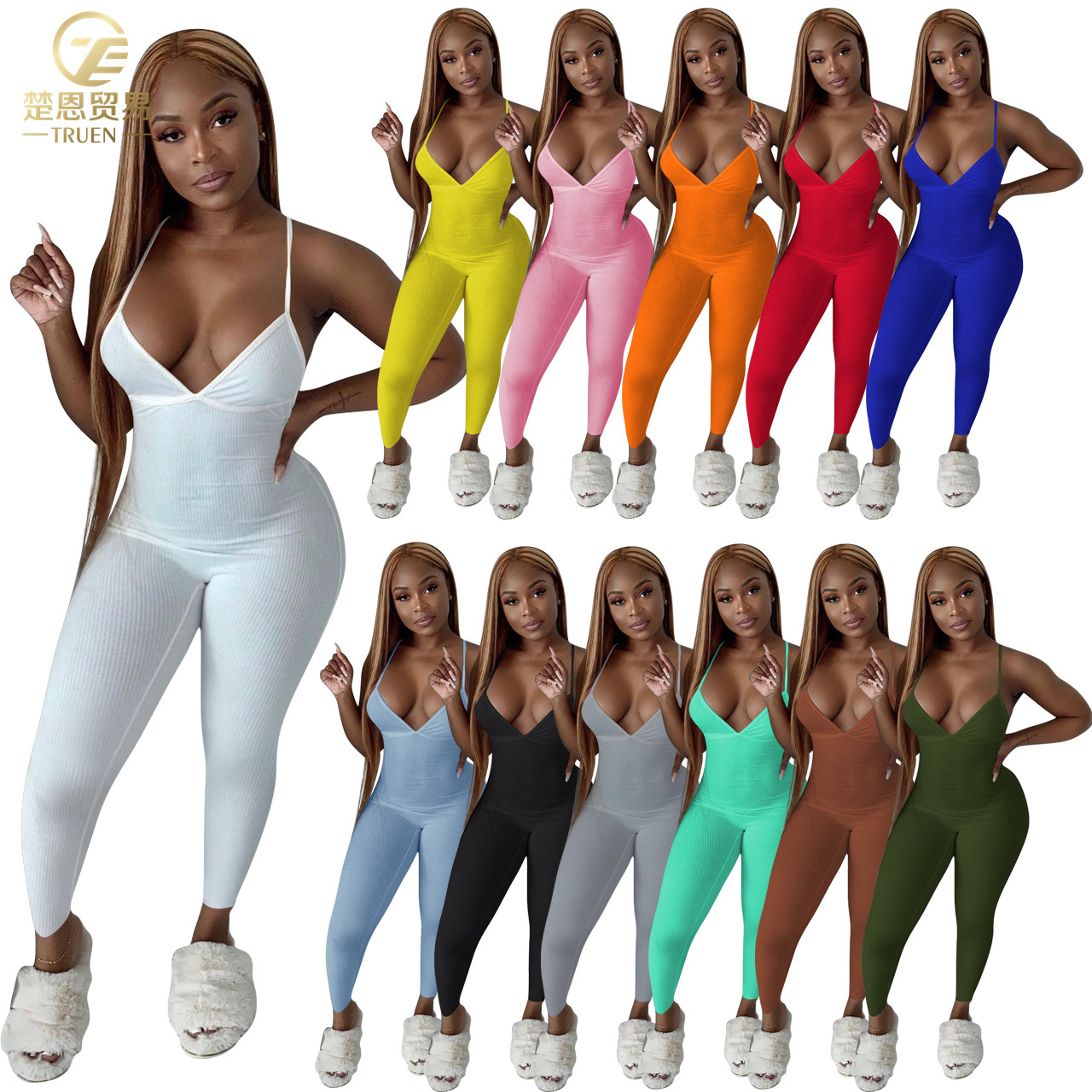 Spring women clothing summer clothes Sleeveless sexy club wear for women bodycon jumpsuit Rompers women one piece jumpsuit