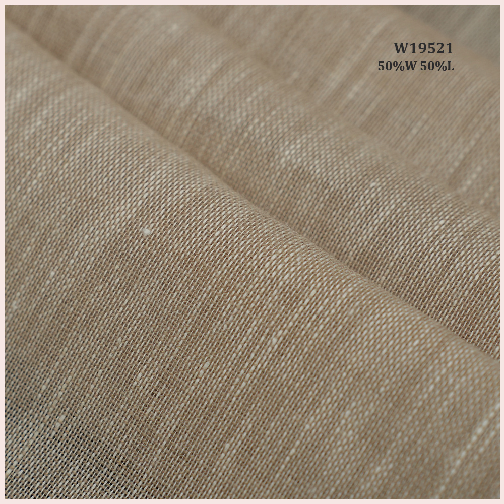 Comfy Touch  50% Wool 50% Linen Wool Upholstery Fabric For Curtain Pillow Bedding Panel