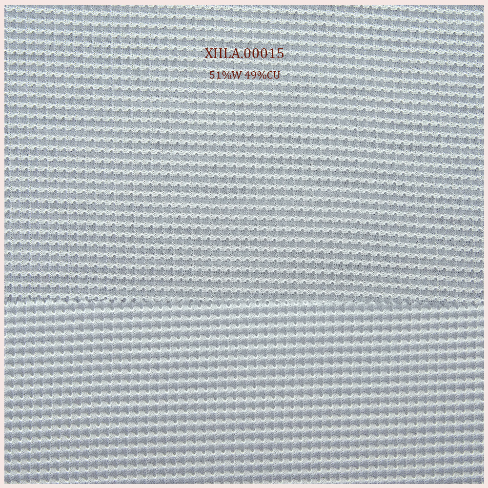 Jacquard Mesh Fabric Organic Merino Wool Blends Knit Fabric 51%W 49%CU Fabric For Sweater T-shirt Skirts Dress Sportswear