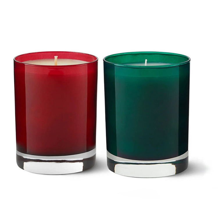 True Scent wholesale private label scented candles making supplies red green candle jar with box fragrance candle soy wax