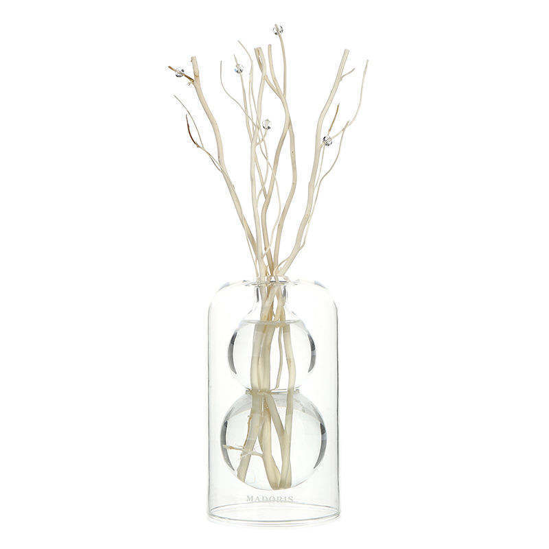 wholesale clear empty reed diffuser glass bottle luxury reed diffuser home fragrance with stick and box