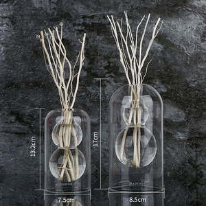 wholesale clear empty reed diffuser glass bottle luxury reed diffuser home fragrance with stick and box