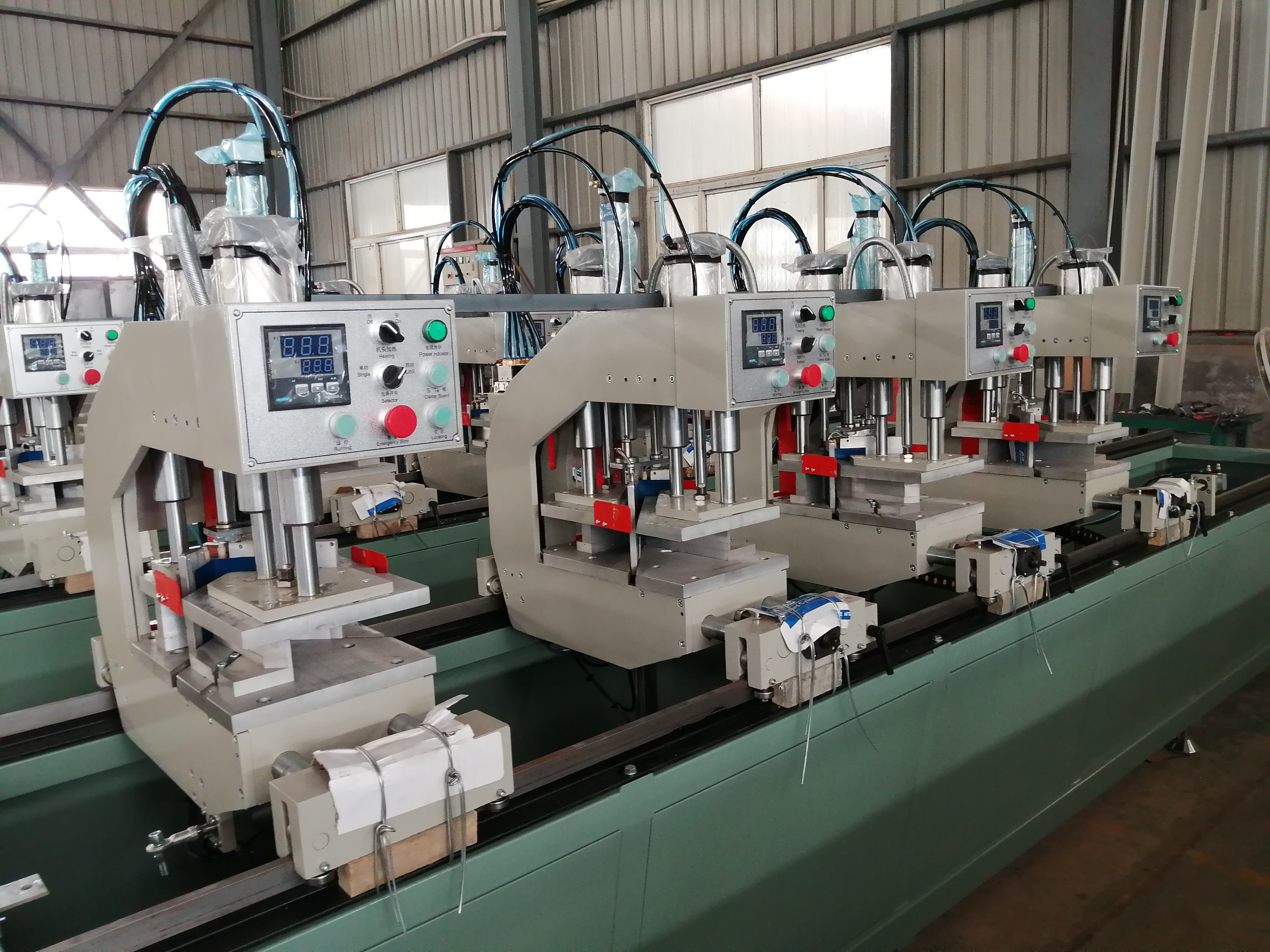 PVC Doors And Windows Making Machine Double Head Welding Machine