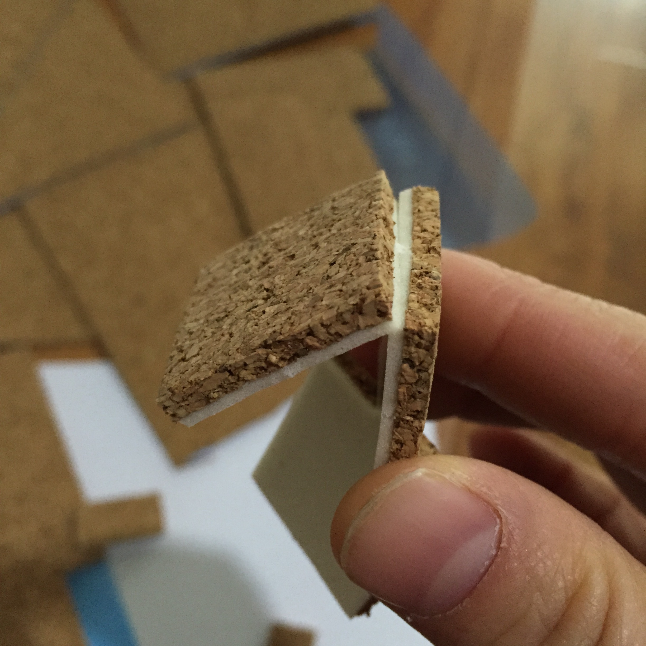 Cork Pads Cling Foam For Glass Protecting On Rolls Of Self-adhesive Square Cork Spacers Pads Vacuum Lifter Glass