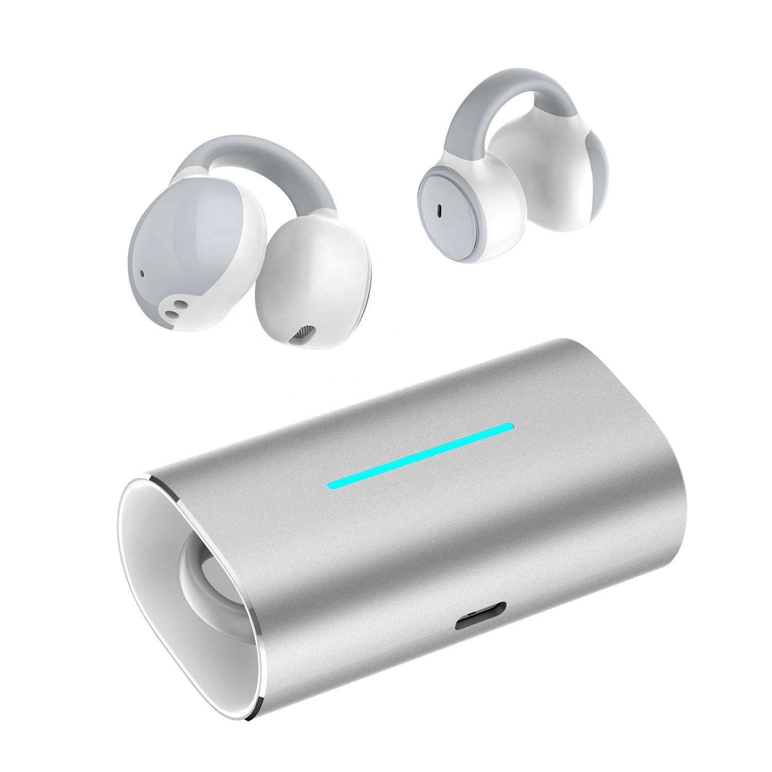 Metal Ear Clip Wireless Bluetooth On-ear Earphones Earbuds