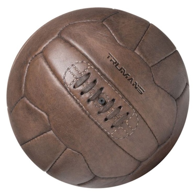 Unique 18 Panel Soccer Ball Style Antique Vintage Old School Genuine Real Leather Basketball