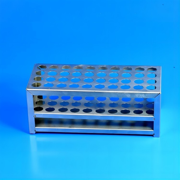 Trummed stainless test tube holder test tube rack 50well holder for chemistry laboratory