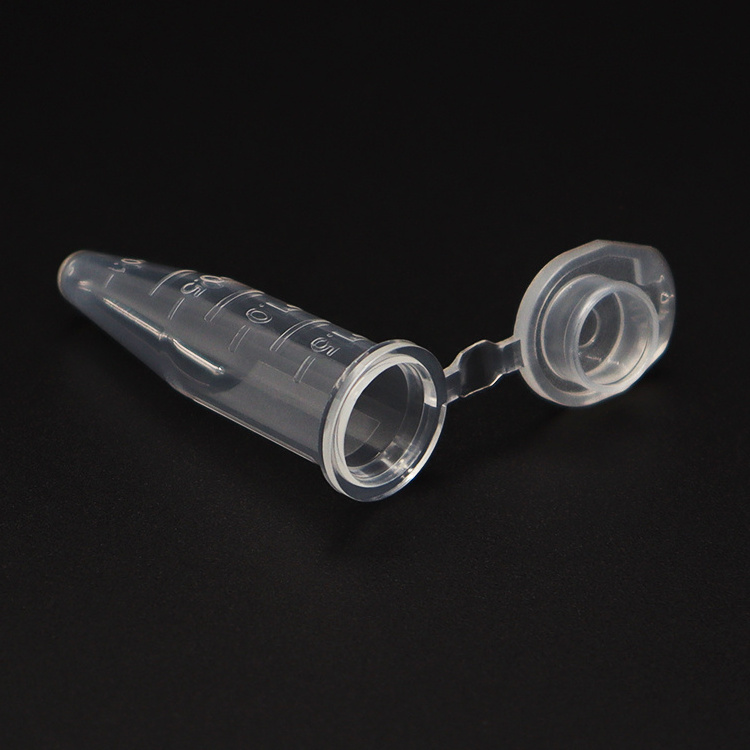 ISO certificated 1.5ml microcentrifuge vials tube with sanp cap