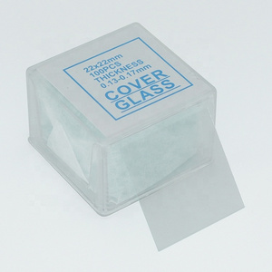 Laboratory quartz microscope slide & quartz cover glass slide 22x22 microscope cover slip glass