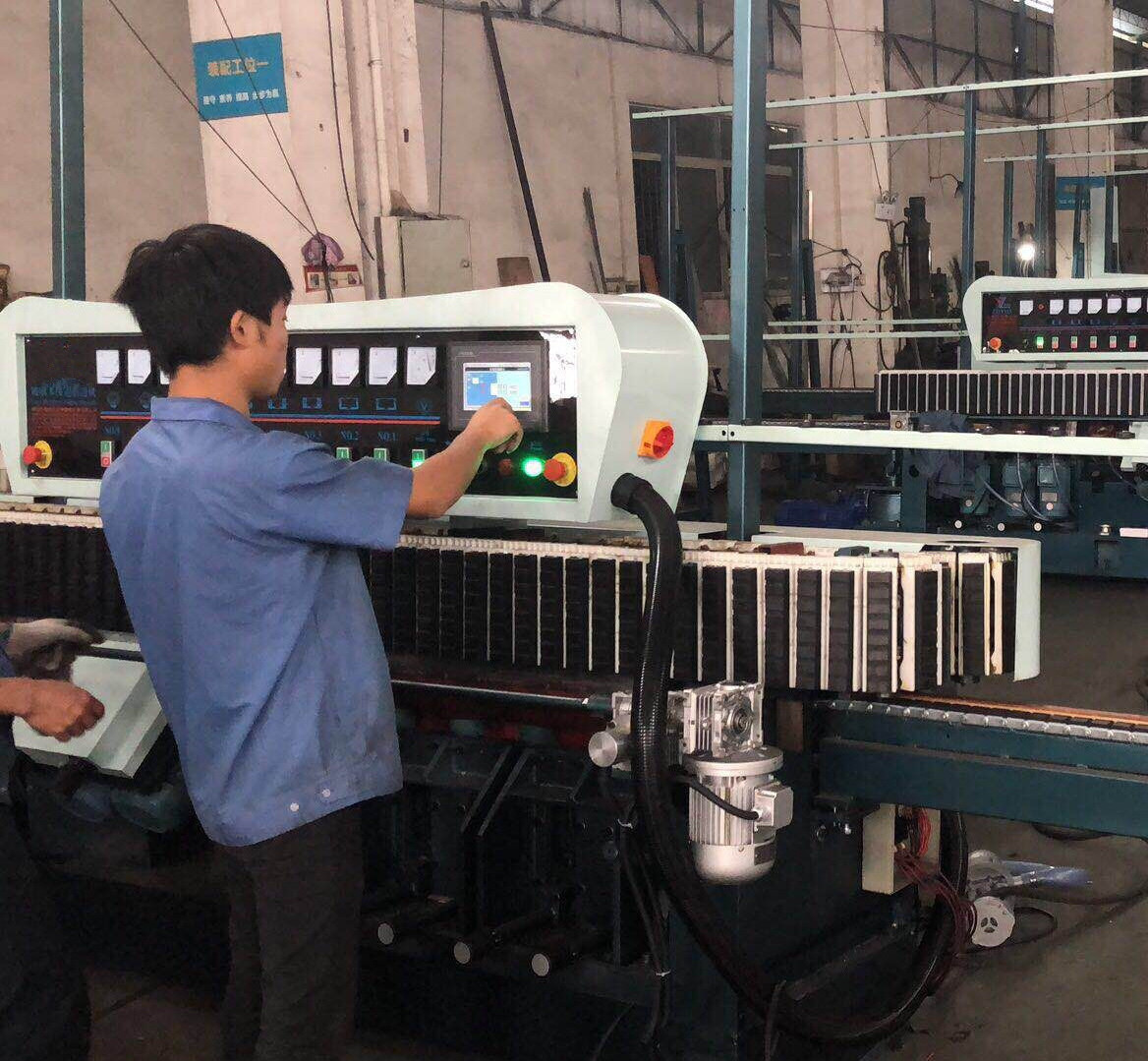 Vertical Straight Line Glass Polisher Edger Processing Flat Glass Polishing Edging Machine