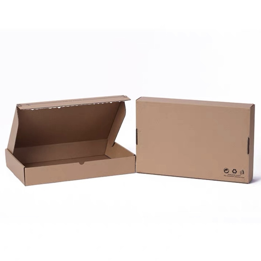 Recyclable Plain Brown Shipping Boxes for Small Business Small Corrugated Mailer Cardboard Boxes for Packaging Gift Zipper Boxes