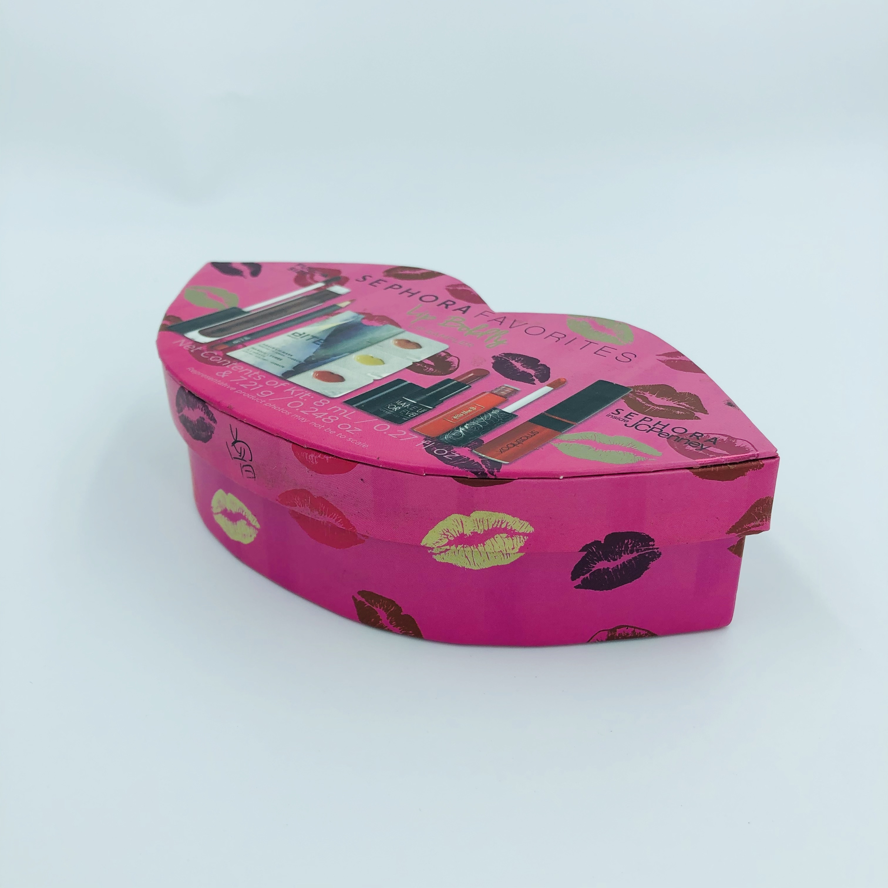 Custom Special Shape Red Lip Paper Packaging Box For Small Lipstick Demo