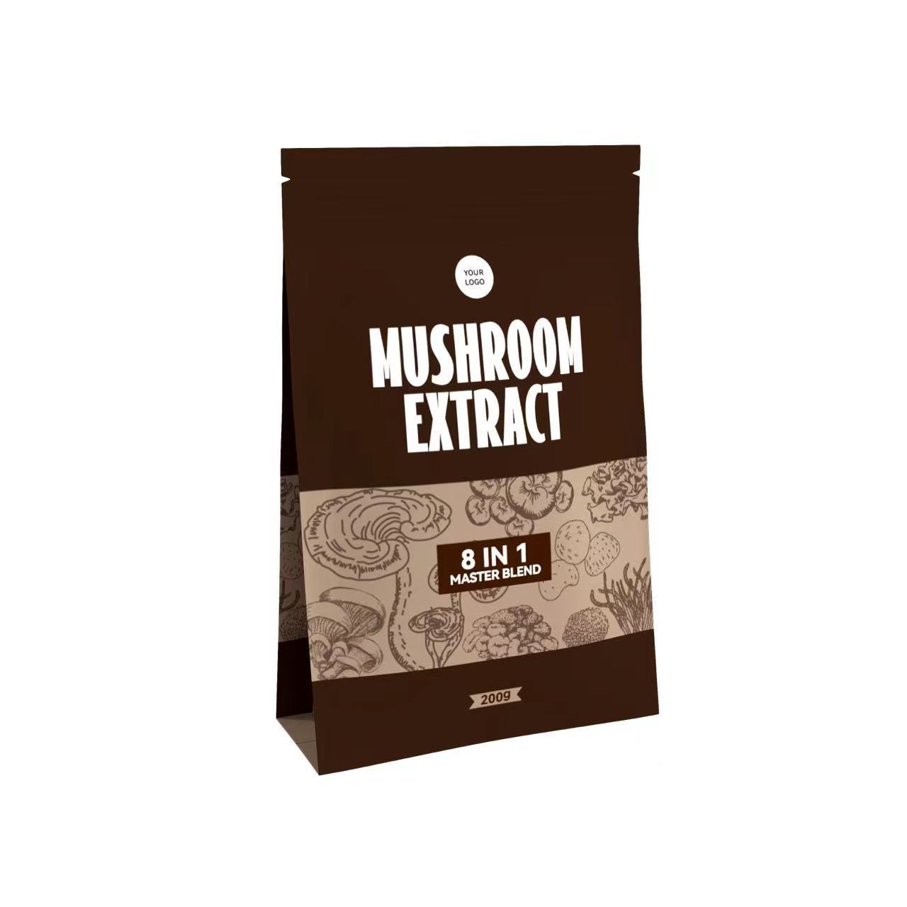 OEM Private Label  Healthy Instant Coffee Organic Reishi Mushroom Extract Instant Herbal Black Instant Coffee