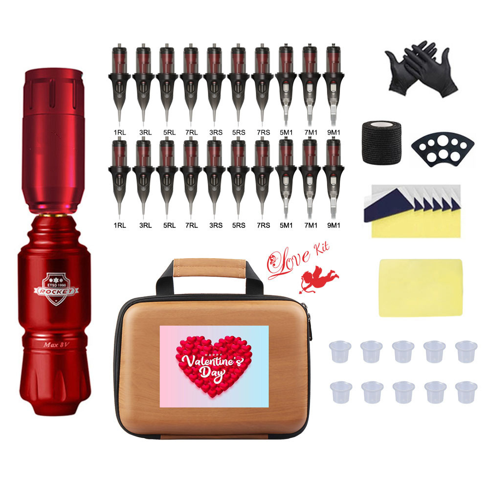 Wireless Battery power Tattoo Machine pen kits for MAKE UP and Body Tattoo