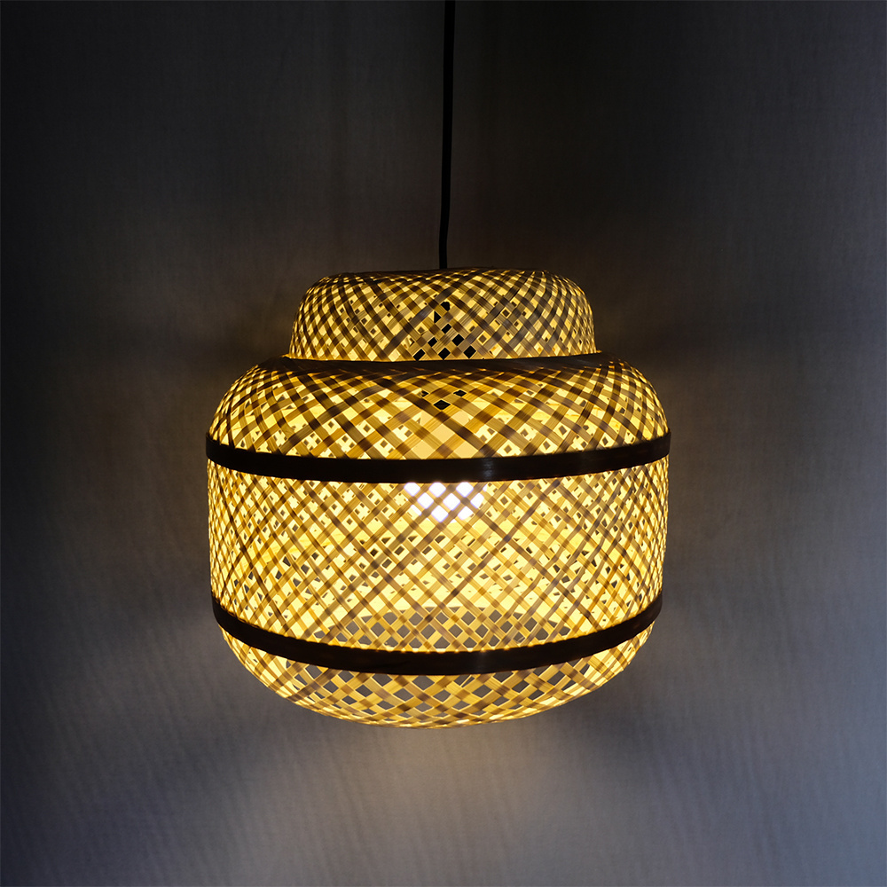 Handmade Bamboo Chandelier modern style tea room Pendant Lamp lantern pendant light for export in bulk