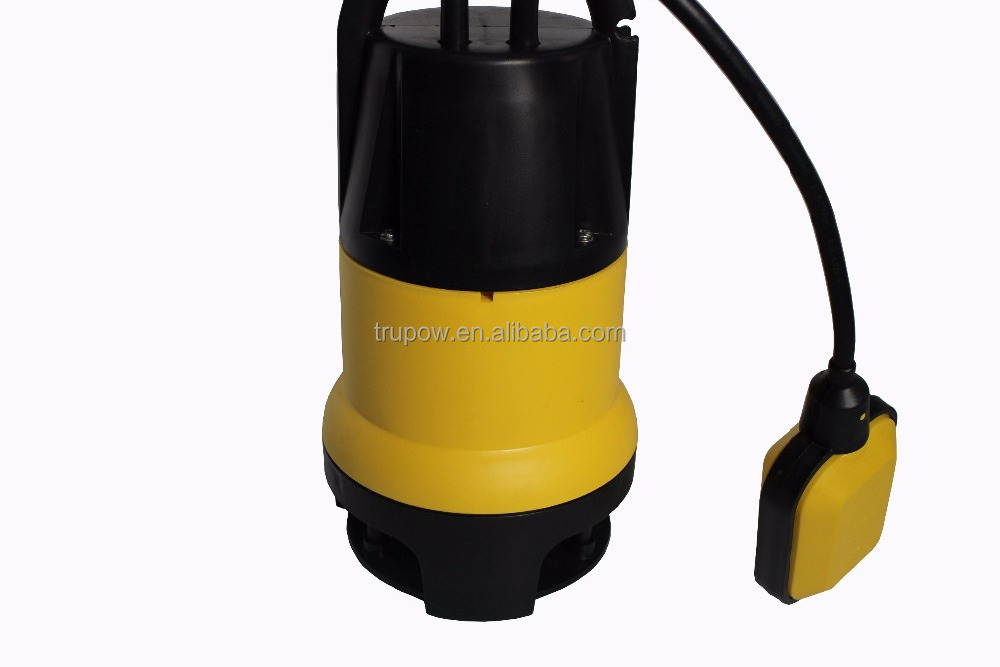 400w Plastic Shell Drainage Electric Garden Submersible Sump Pump For Dirty Water