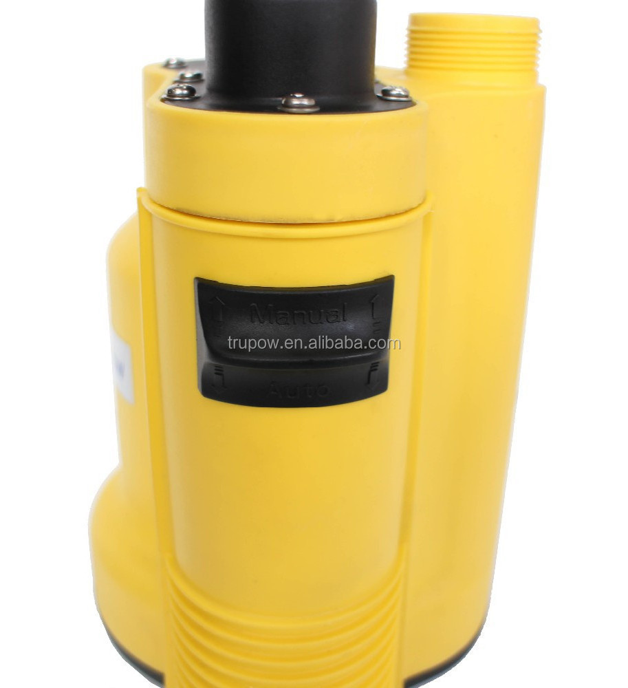 550w Automatic Electric Plastic Garden Submersible Utility Water Pumps With Integrated Float Switch