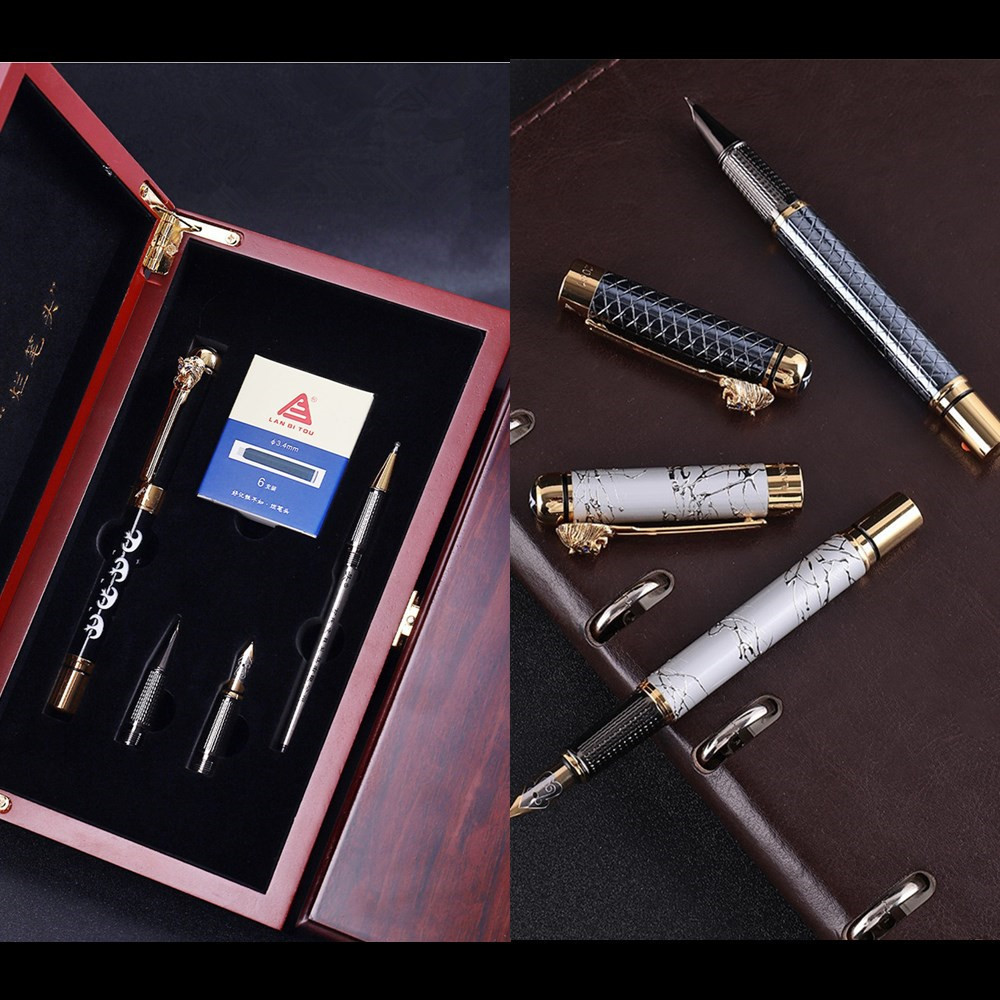 LBT 2031  fountain  pen set  gift  pen with  replace   nib  ink  cartridge  for financial  signature