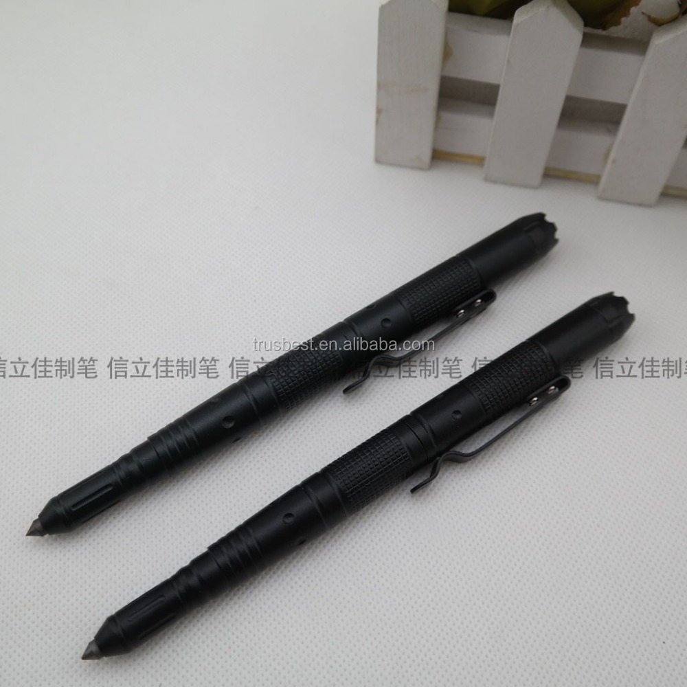 New design LED flashlight tactical pen tungsten Aviation aluminum defense pen for gift and promotion