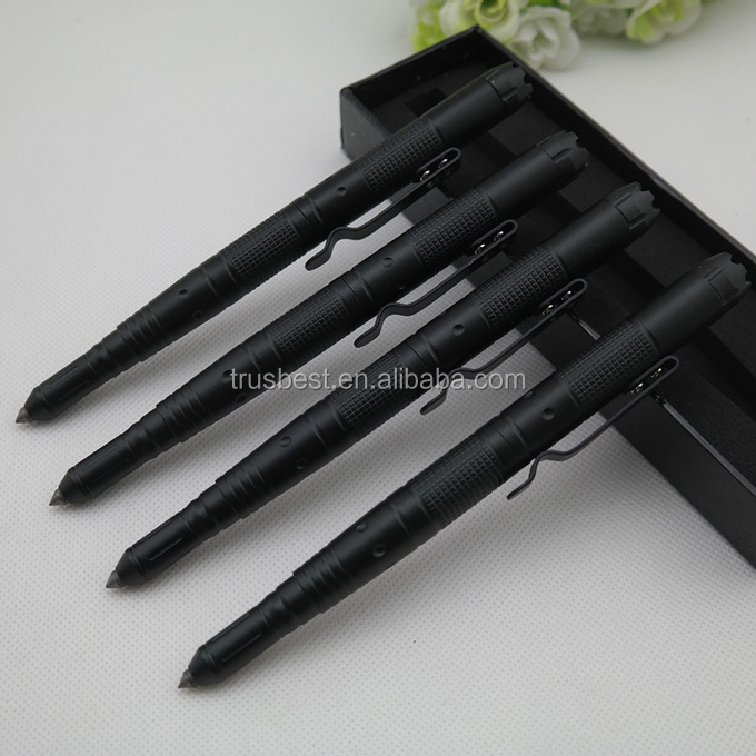 New design LED flashlight tactical pen tungsten Aviation aluminum defense pen for gift and promotion