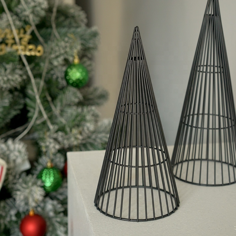 Home Decoration DIY Easy  Use Durable Heavy Black Basic Metal Christmas Tree Frame For Family Parties Christmas Tree Stand