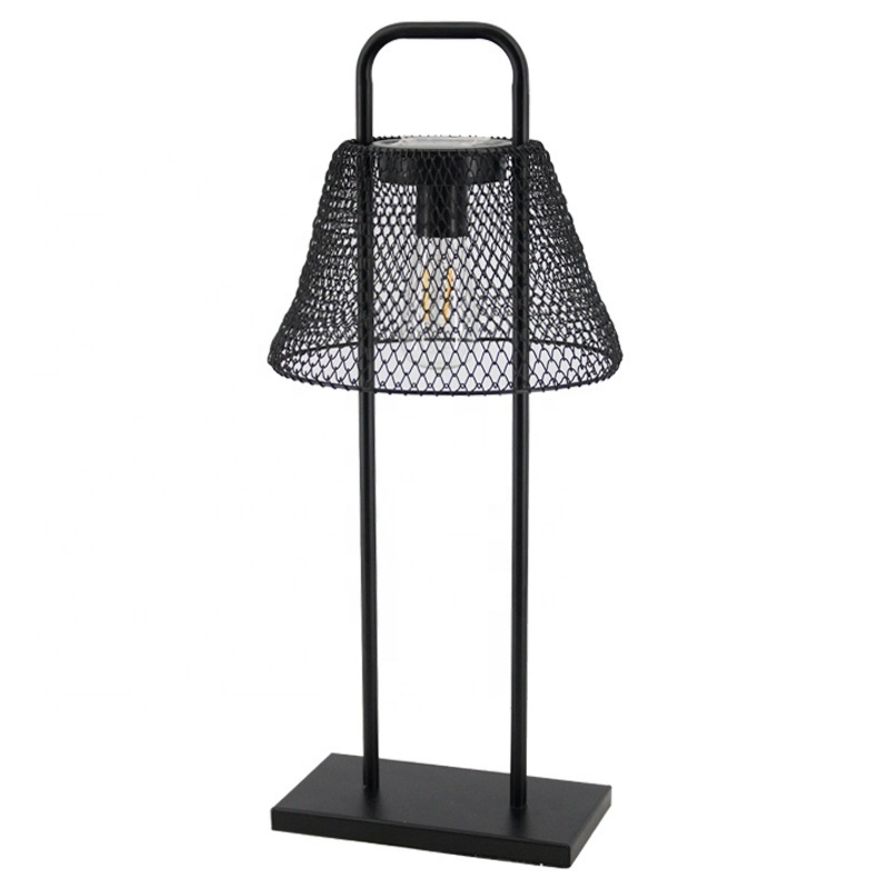 Garden Decorative metal foldable lantern Stand Light Waterproof Black Solar Lantern