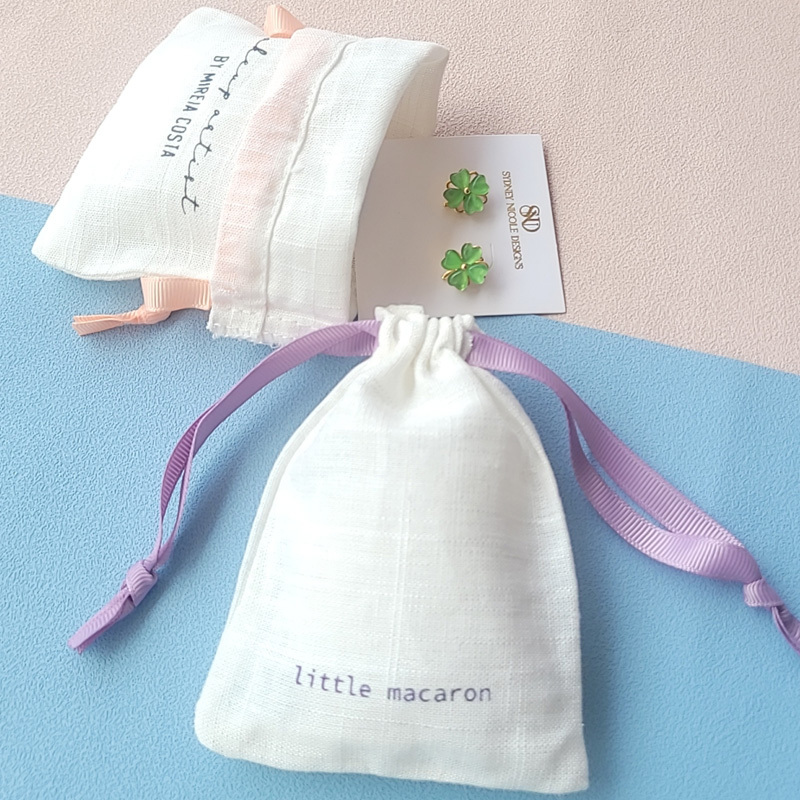 Cotton Linen Gift Bags Free Ship 5x7cm to 18x30cm Muslin Packaging Sack Makeup Jewelry Drawstring Pouches