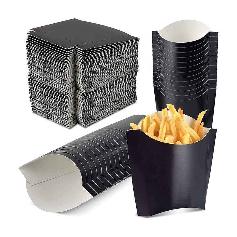 Wholesale Disposable Matt Lamination Fish and Chips French Fries Packaging Paper Box