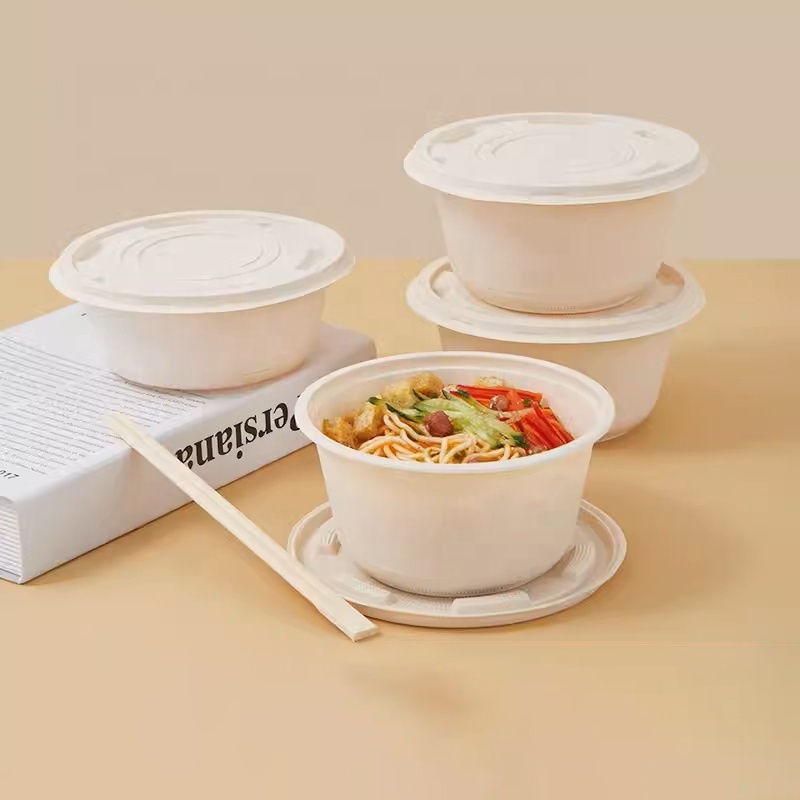 Very Cheap Noodle Takeaway Waterproof Ramen Bowl Set Disposable Soup Bowl With Lid